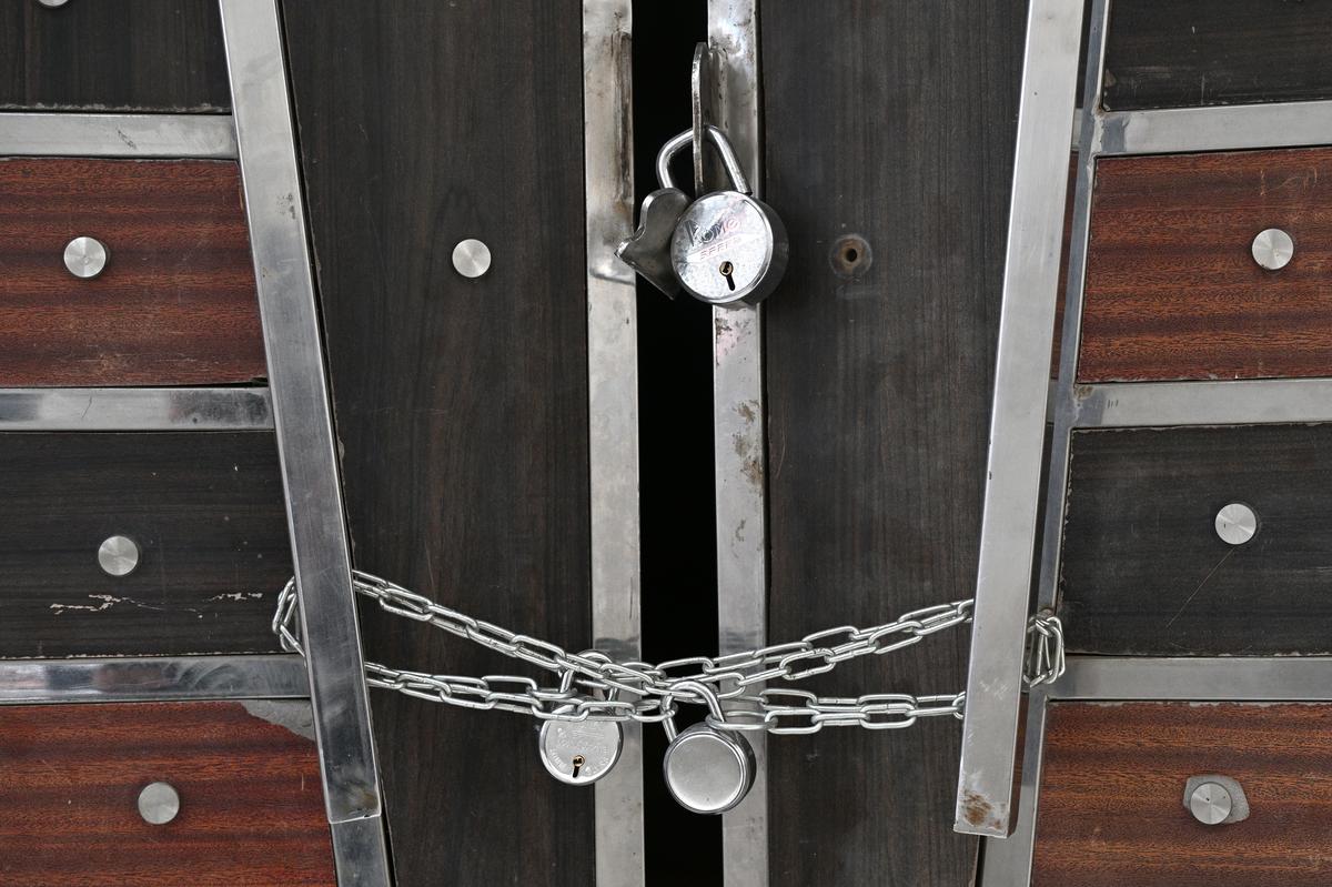 Vipin Bhati’s residence in Sirsa village is locked.